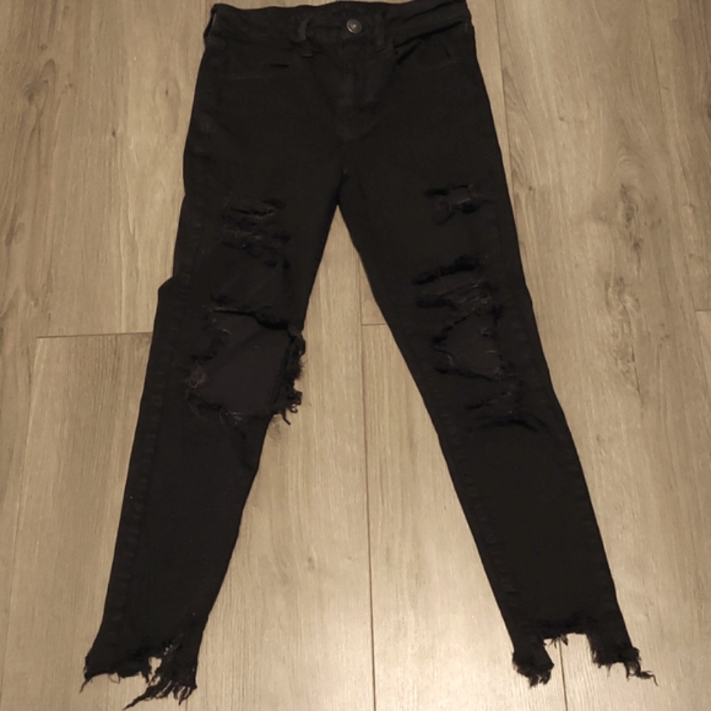 American Eagle Outfitters distressed Hi- Rise Jegging Cropped |6|